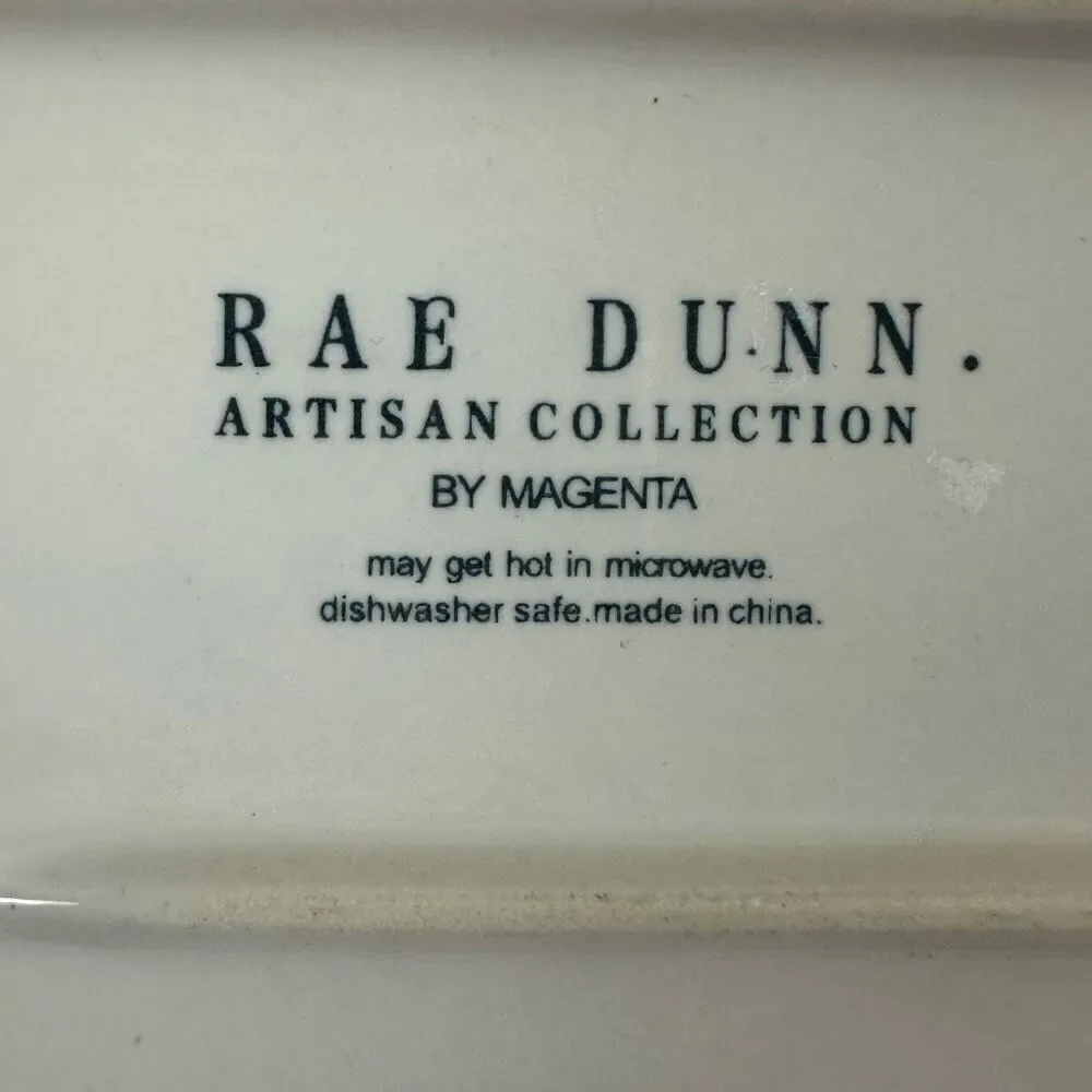 Rae Dunn Artisian Collection Spread Typography‎ Butter Dish Shabby Chic Cottage